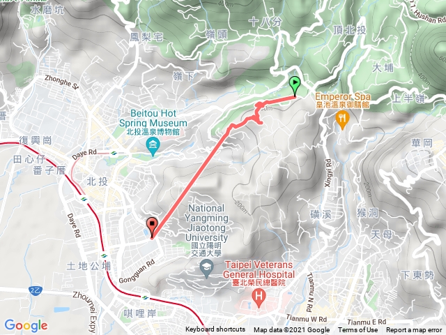 大砲岩及新北投山