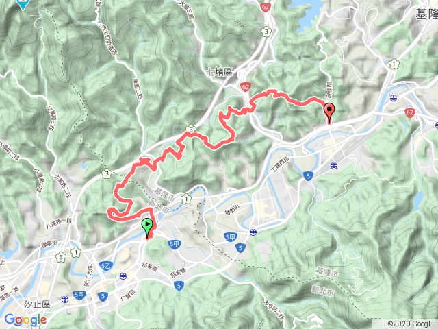 2020/02/10（五七縱走）五堵車站-獅頭山-鄉長山-人面石山-人面石山北峰-五號岩-四號岩-三號岩-二號岩-一號岩-華新山-三合山-分水嶺山南峰-西勢外寮山-港口山-中埔山-石象山-馬陵尖-七堵