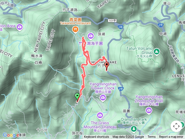 草山觀瀑吊橋、猴崁圳古道、竹仔湖