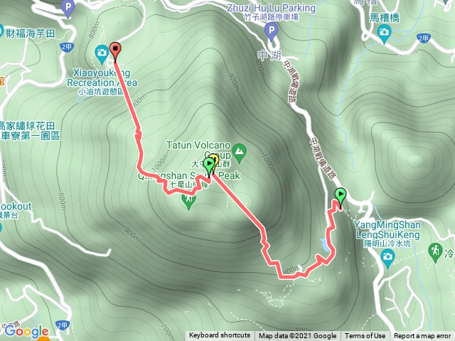 夢幻湖-七星山東峰-七星山主峰-小油坑