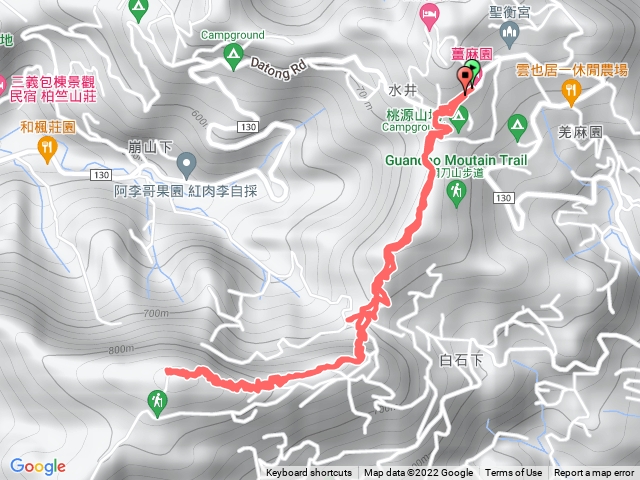 出關古道，薑麻園停車場，關刀山
