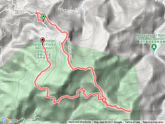 志繼山，東眼山，拉卡山O型