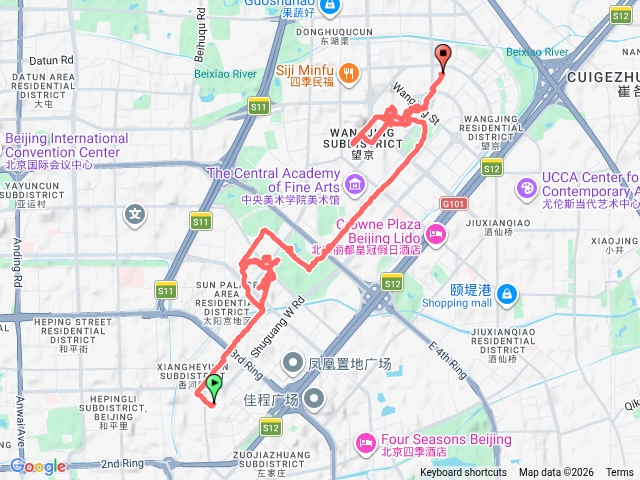 太陽宮公園到望京SOHO
