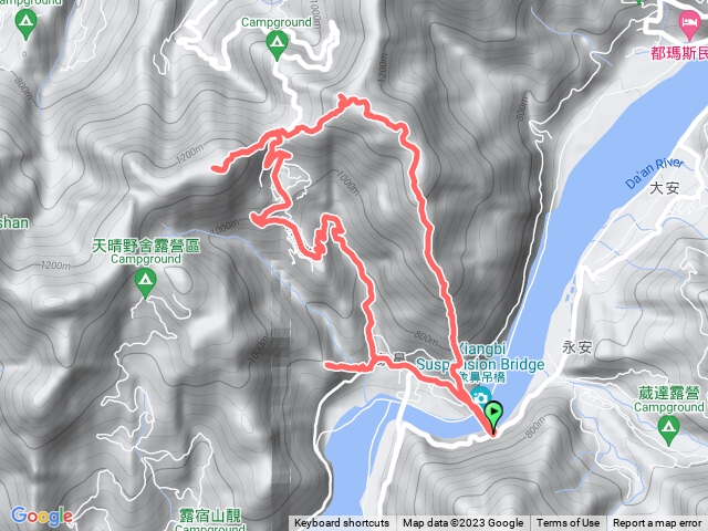 千兩山、細道邦山、象鼻山、象鼻吊橋