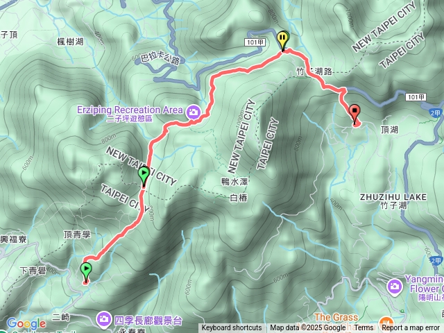 青天宮二子坪鞍部竹子湖