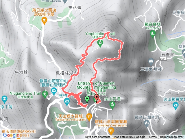 觀音山楞嚴閣上開山嶺，下風櫃斗湖