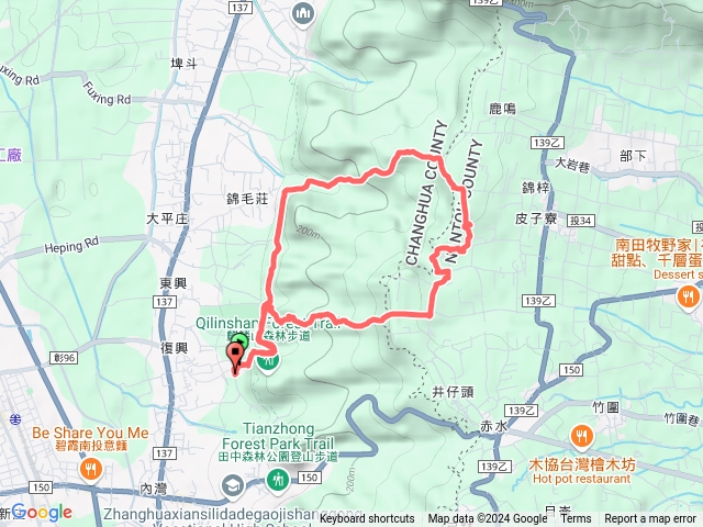 贊天宮-1.2k--水鹿名樹-1200上-水鹿第二平台（泡茶）-茶園-清福宮-擎天崗-福樂亭下切水路一簾幽夢拉繩區-長青步道-贊天宮完登