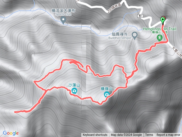 2024.2.4 台中，橫嶺山-沙蓮山-笛吹山O形走