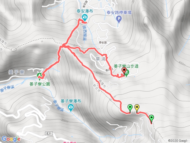 姜子寮登頂+旗尾崙山+泰安瀑布+回程