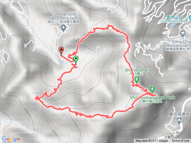 建安路3K雜貨店 鹿母潭登山口 水池 上稜線 獅頭山 粽串尖０繞