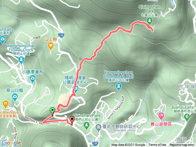 七星山登山口到小涼亭