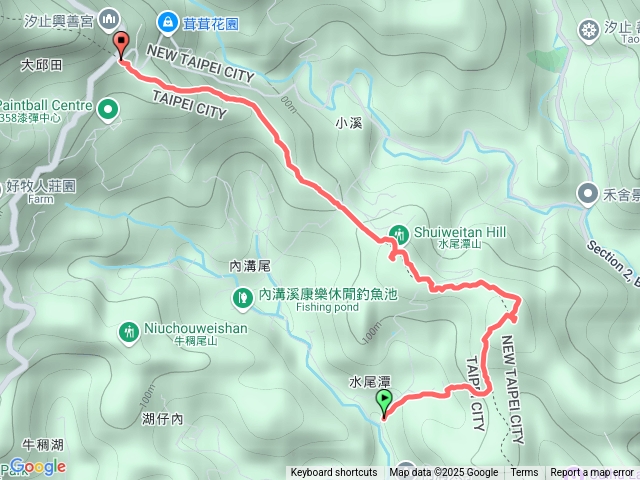 汐止老鷲尖、水尾潭山、內湖水尾潭山西北峰、大邱田山東峰
