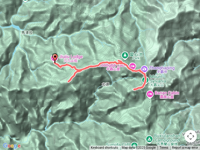 大小霸尖山、伊澤山、加利山