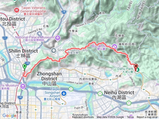 台北大縱走第五段劍潭捷運站-碧山巖-大湖公園站預覽圖