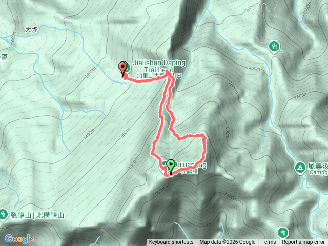 大坪登山口-杜鵑嶺上加里山