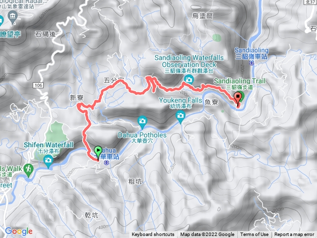 大華車站 三貂嶺瀑布群 三貂嶺車站