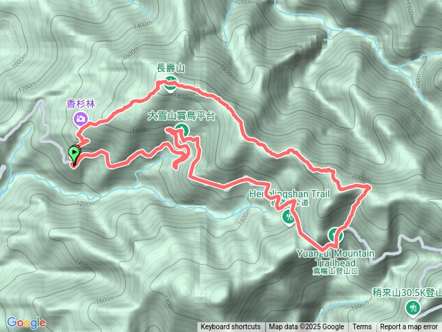 台中-和平_鳶嘴山西稜19.8k入_27.3k出（長壽山-醜崠山-鳶嘴山）_O型縱走（有航點說明）預覽圖