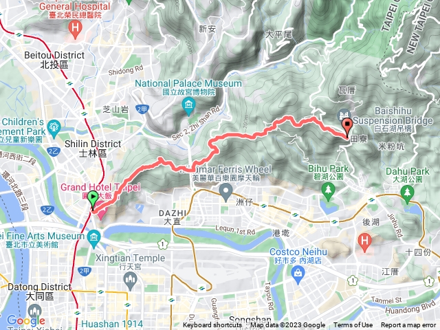 2023年臺北大縱走：尋寶任務臺北大縱走第五段：捷運劍潭站至碧山巖（劍潭支線）20230405123313