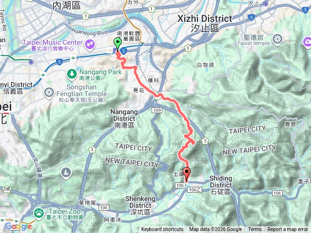 南港、越嶺土庫岳、出深坑預覽圖