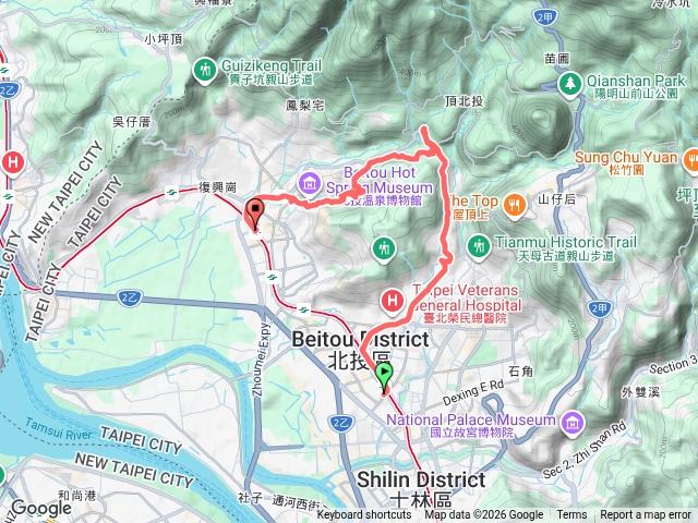 北投大砲岩石壇山步道預覽圖