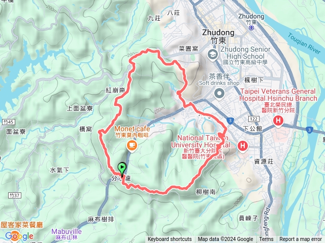 登竹東三山（員崠子山、樹杞林山、新具庄山）O型連走