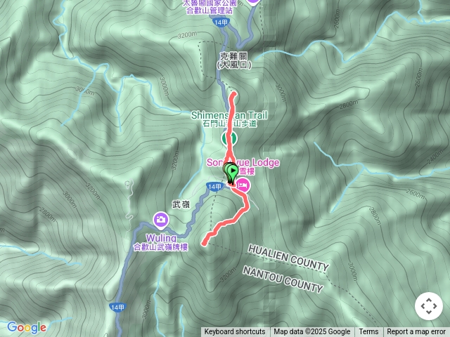 合歡東峰、石門山