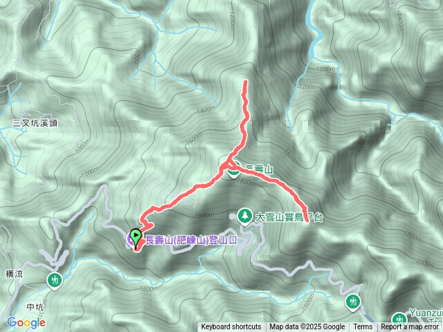 長壽山 肥崠山 醜崠山 大崠山 經建版大崠山