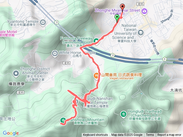 烘爐地到南勢角山三角點