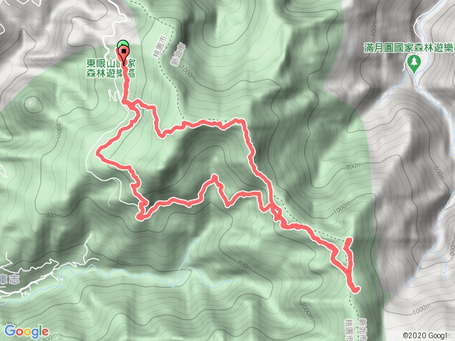 東眼山O型 經東滿步道、拉卡山