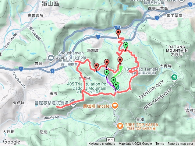 關公嶺山(主+北峰)+秋壇山+大棟山+大湖頂山+大棟尾山+新朝嶺山+東嶺頂山+馬頭尖-O行....(桃園龜山)