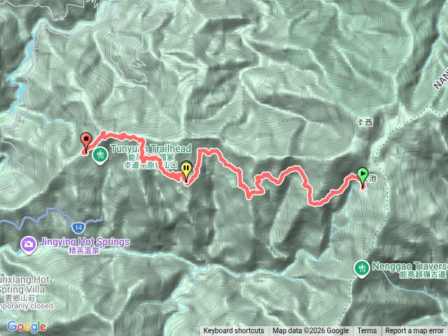 天池山莊-雲天宮登山口