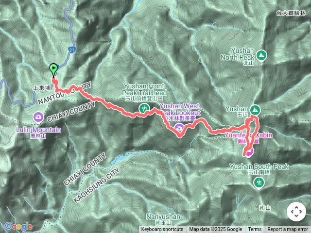 玉山圓峰走玉山南稜至玉山主峰(含休息73分鐘)