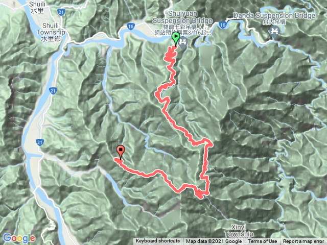 巒安堂上西巒大山參考航跡