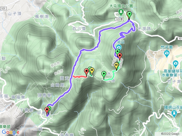 大屯山西、南、主峰