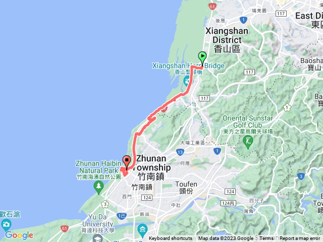 香山火車站到龍鳳港