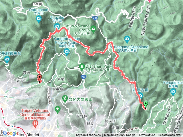 陽明山山麓東西大縱走(溪和宮-東昇路)