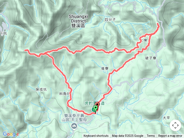 虎豹潭~泰平國小-料角坑古道-柑腳山-東柑腳山-後寮仔嶺-大埤山-大樟嶺古道-傳悔禪寺-虎豹潭