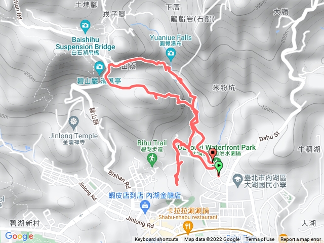 內湖鯉魚山 圓覺瀑布