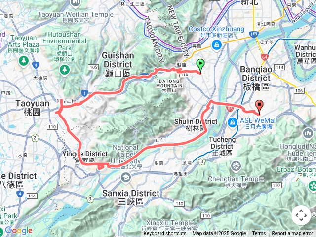 下新莊-龜山-桃林鐵路步道-鶯歌-土城