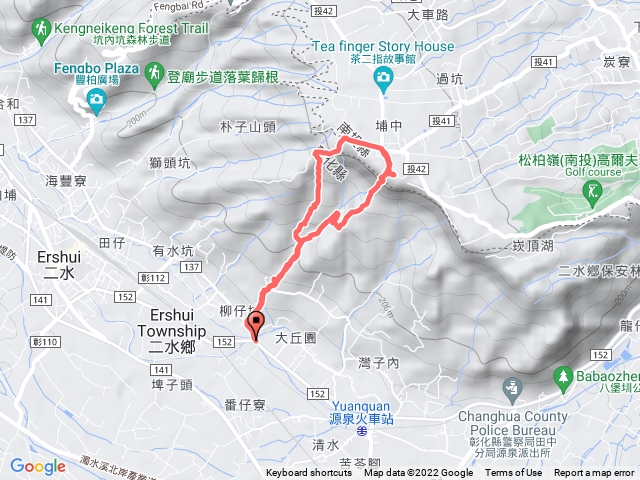 「埔中素密達」---「松柏坑山」---「二八彎古道」小O環5.9K