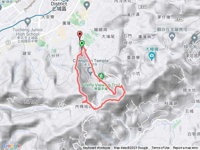 桐花公園牌樓到天上山