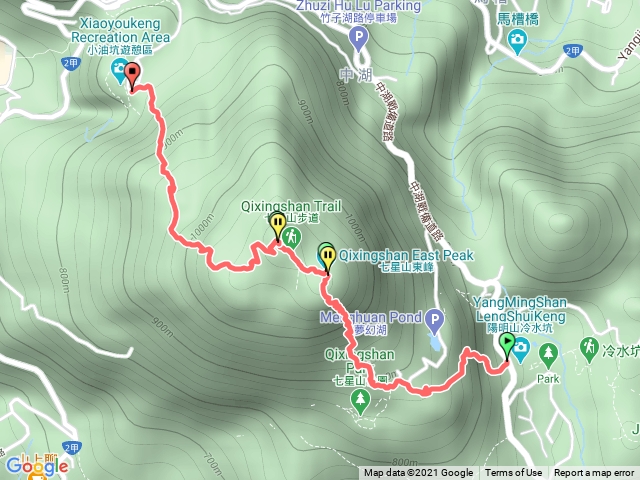 冷水坑-東峰-主峰-小油坑