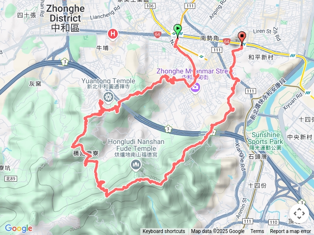 迎日石-外南勢角山-一線天-南勢角山-外挖子山