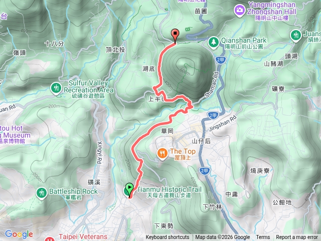 天母古道接橫嶺古道預覽圖
