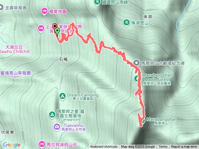 馬那邦上湖登山口進出