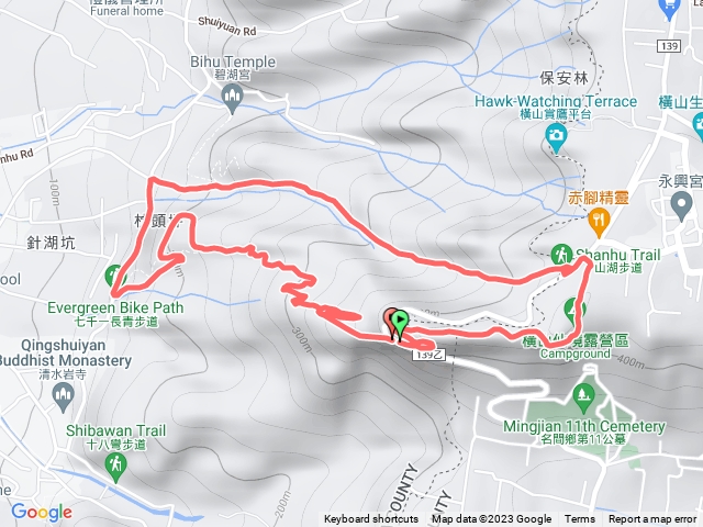 小百岳 橫山: 橫山觀日步道-橫山-山湖步道-長青自行車道 O型預覽圖