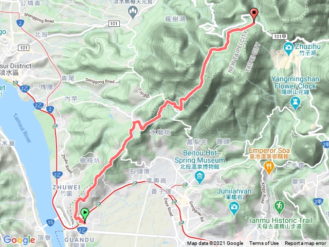 2021-02-28_臺北大縱走第一段_關渡至二子坪