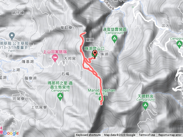 馬那邦山、細道邦山Y型