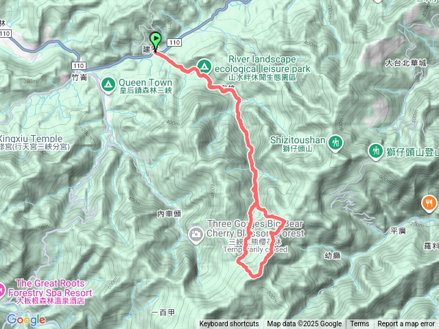 安坑站-長城溪-大象樹-竹坑山-竹坑山北峰 P型