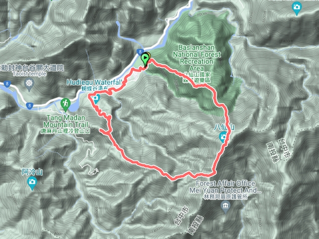 八唐縱走+柏油路